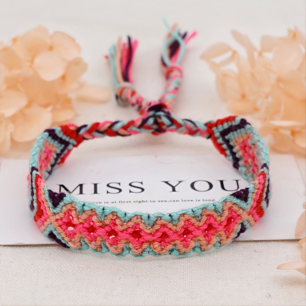 Wholesale Vintage Style Simple Style Letter Seed Bead Rope Braid Women's Bracelets