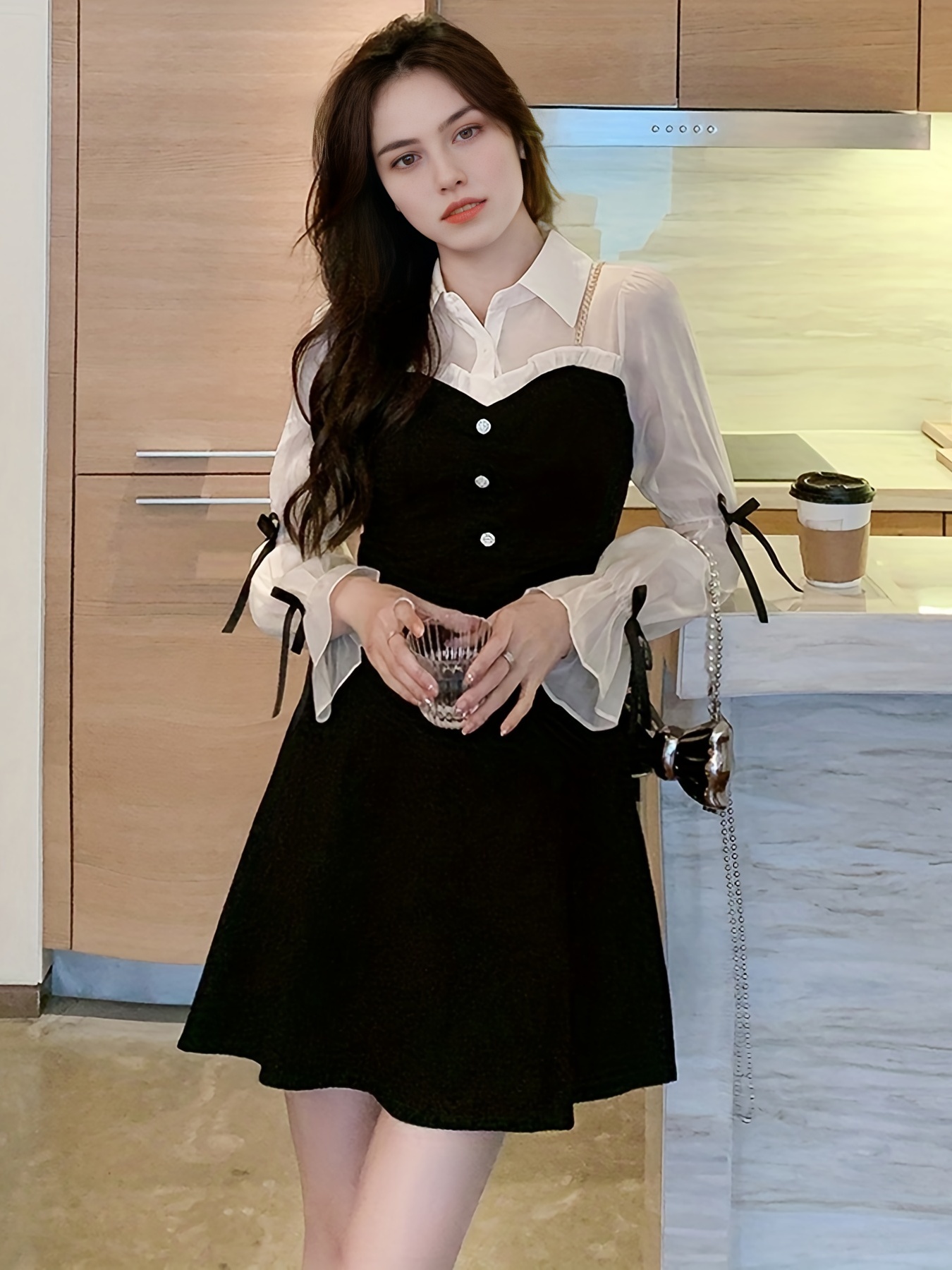 Korean Style Dress - Temu