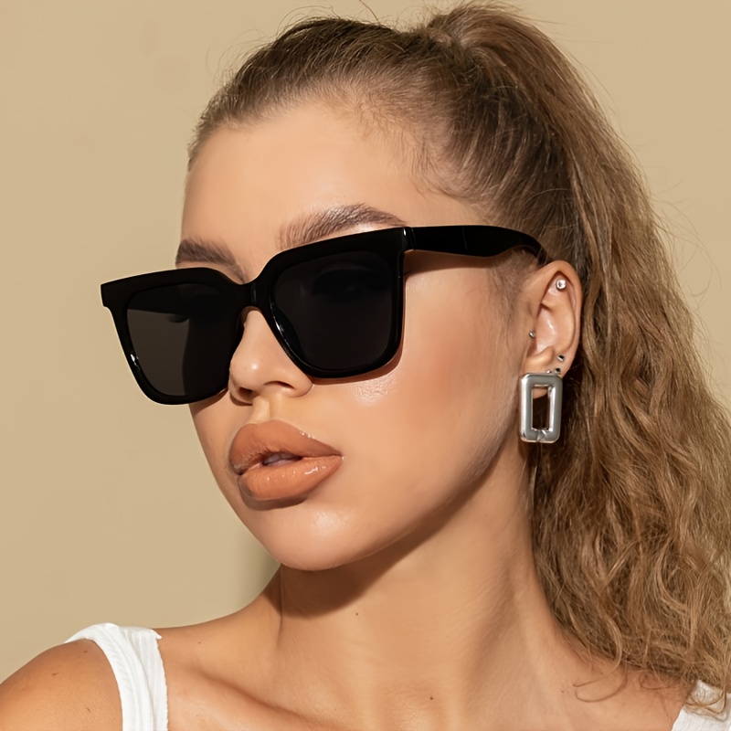 Gafas De Sol Cuadradas Con Montura Grande Para Hombre Y Mujer