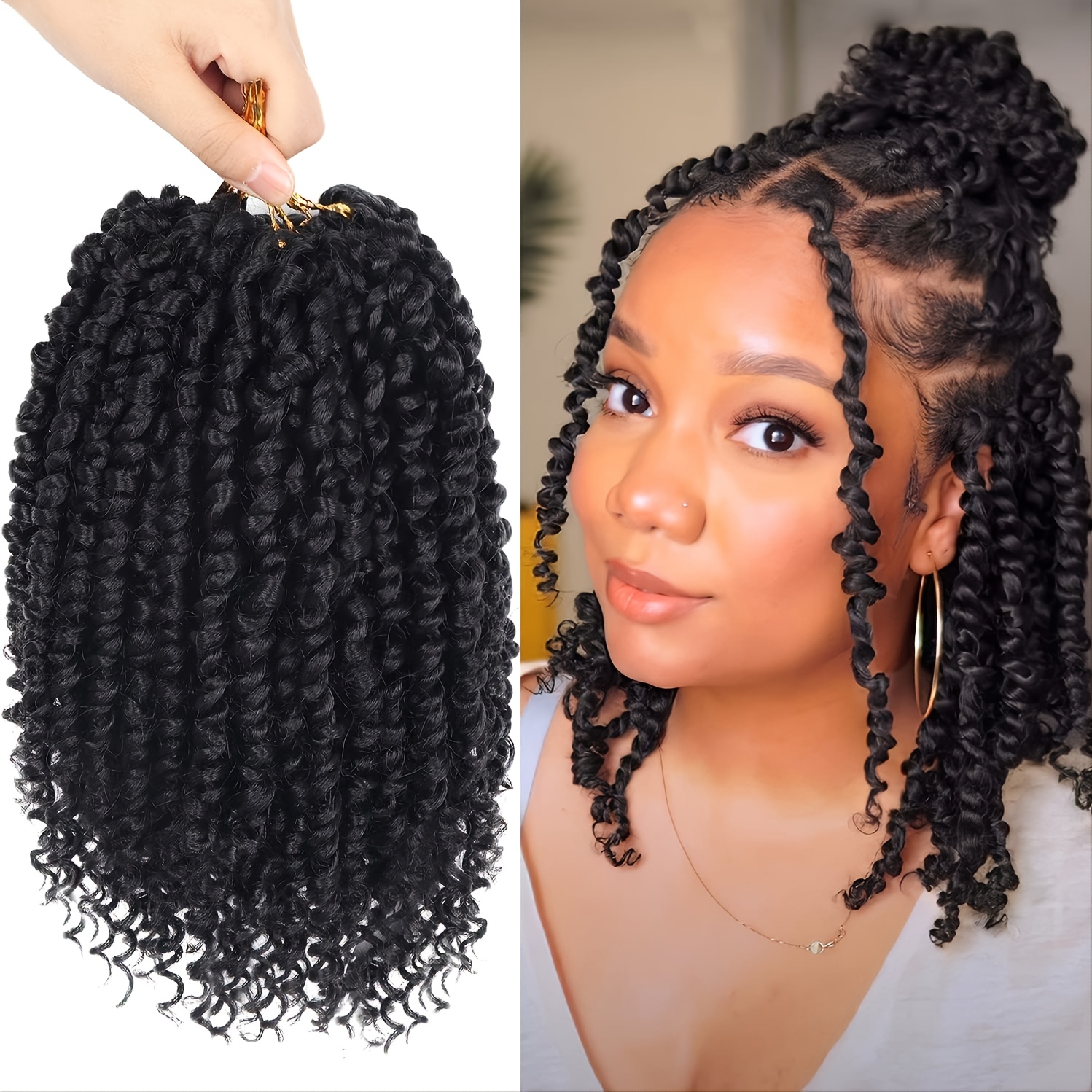 18 Inch 8Packs Senegalese Twist Hair Crochet Braids 30Stands/Pack Synthetic  Braiding Hair Extensions for Black Women… (18 Inch, t30)