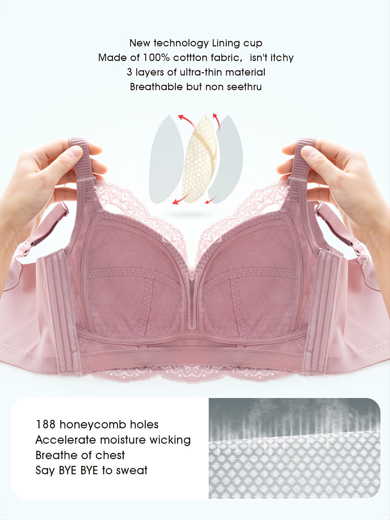 Buy Full Cup Thin Underwear Bra Plus Size Underwire Adjustable