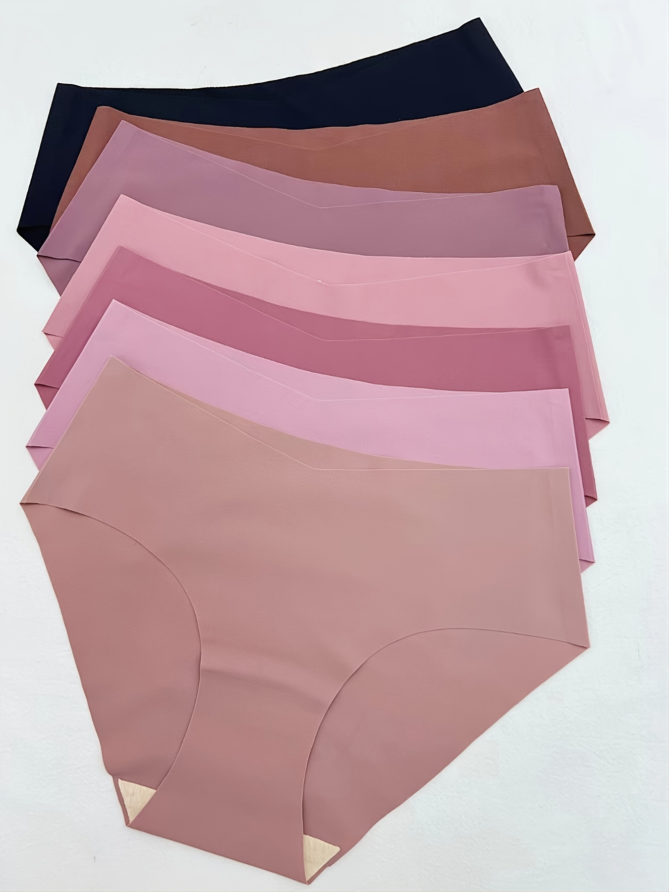 Women's Seamless Hipster Panties Comfortable Solid Bikini - Temu