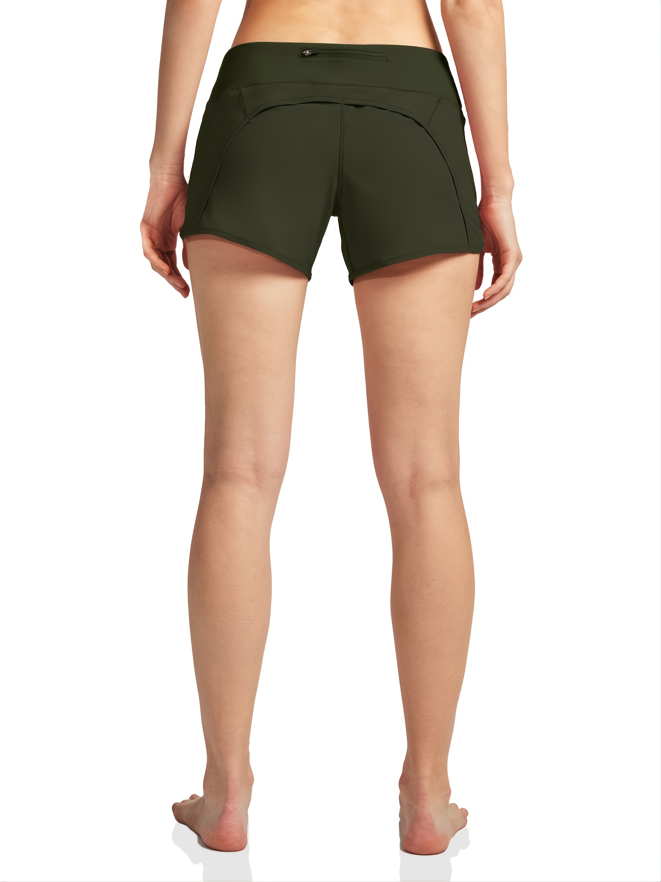 Women's Stretch Sports Shorts with Back Pocket - Comfortable and Breathable  Running Shorts