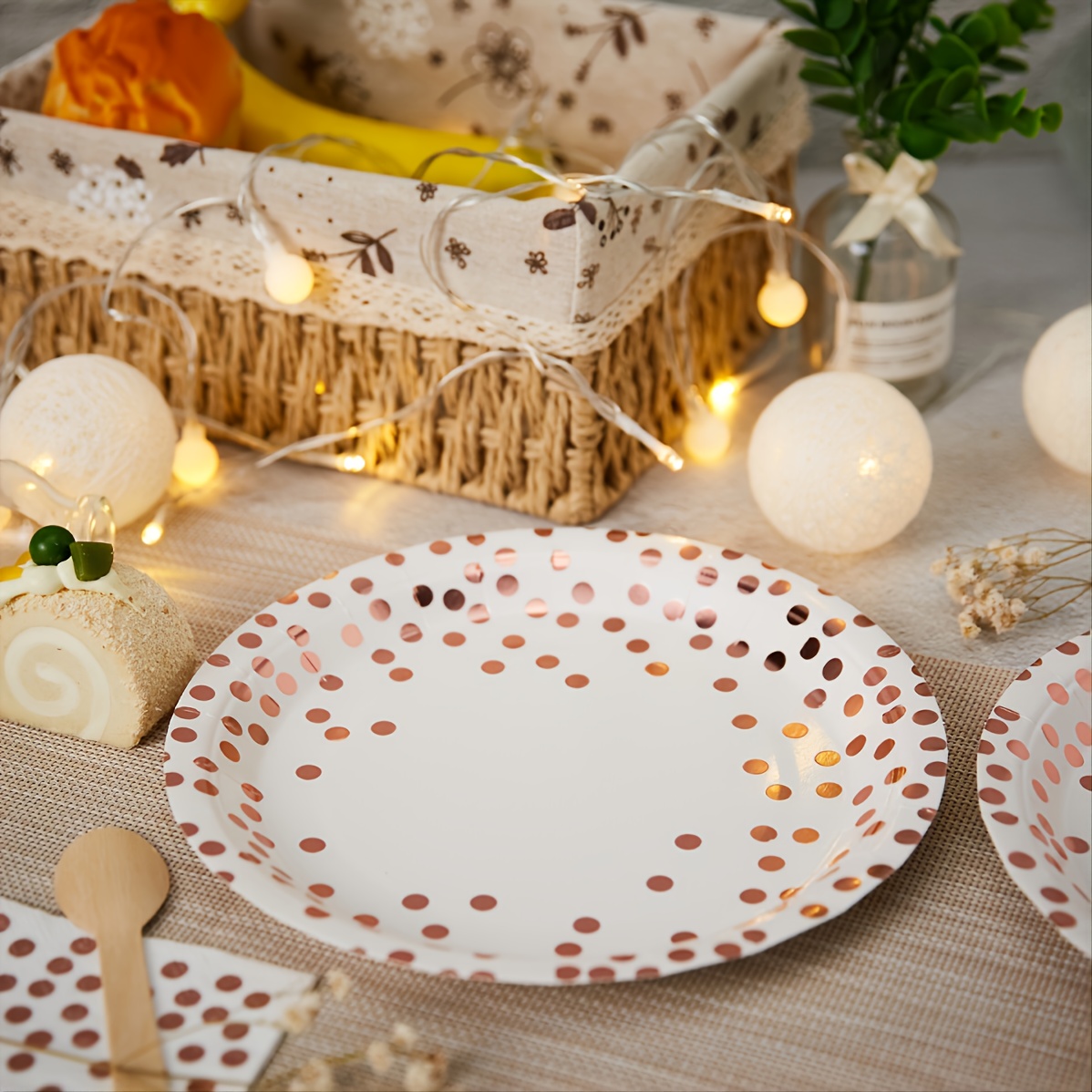 Disposable Party Dinnerware Set with Napkins Cups