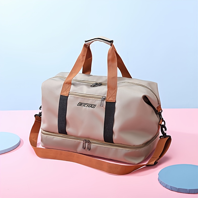 Large Capacity Cylinder Fitness Bag, Portable Casual Luggage Bag, Travel Bag  - Temu