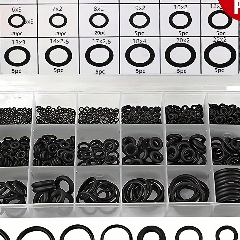 

90/225pcs Rubber O Ring Oil Resistance O-ring Washer Seals Watertightness Assortment Different Size Kit Set