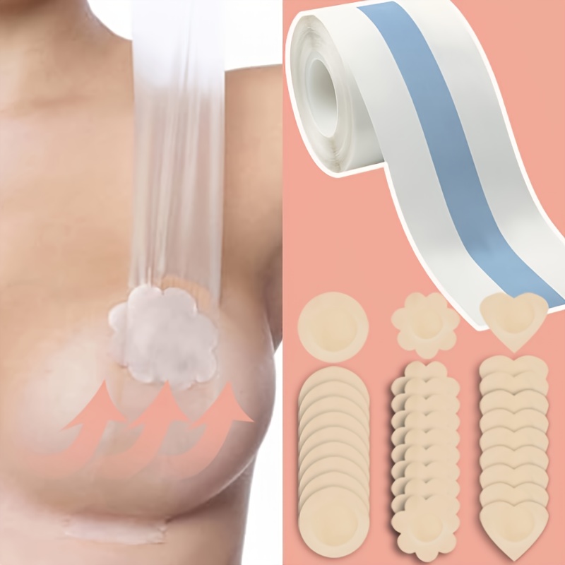 Transparent Breast Lift Tape Lace Petal Backless Nipple - Temu Canada