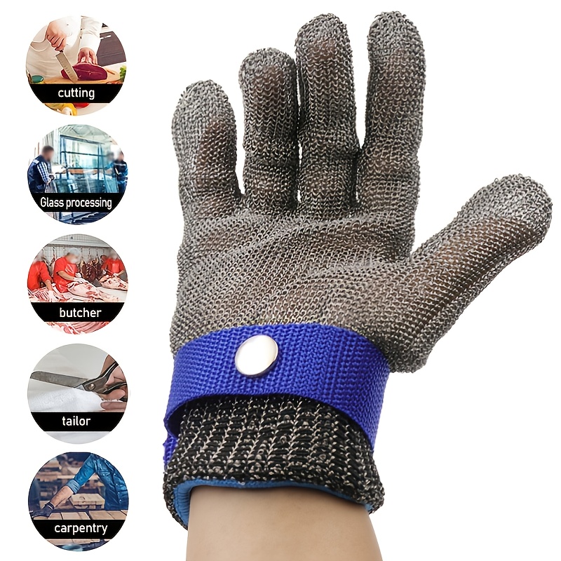 Stainless Steel Wire Gloves Anti-cut Cut-resistant Woven Safety Working Gloves  Cutting Fish-killing Metal Iron Kitchen Gloves