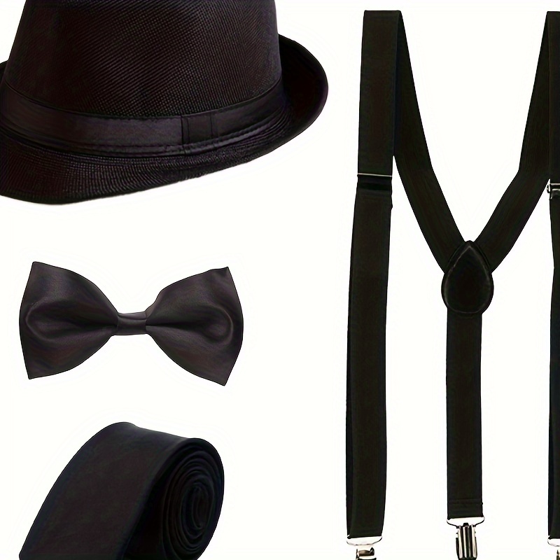 

Authentic 1920s - Set - Includes Hat, Y- Suspenders, , , And Accessories For A