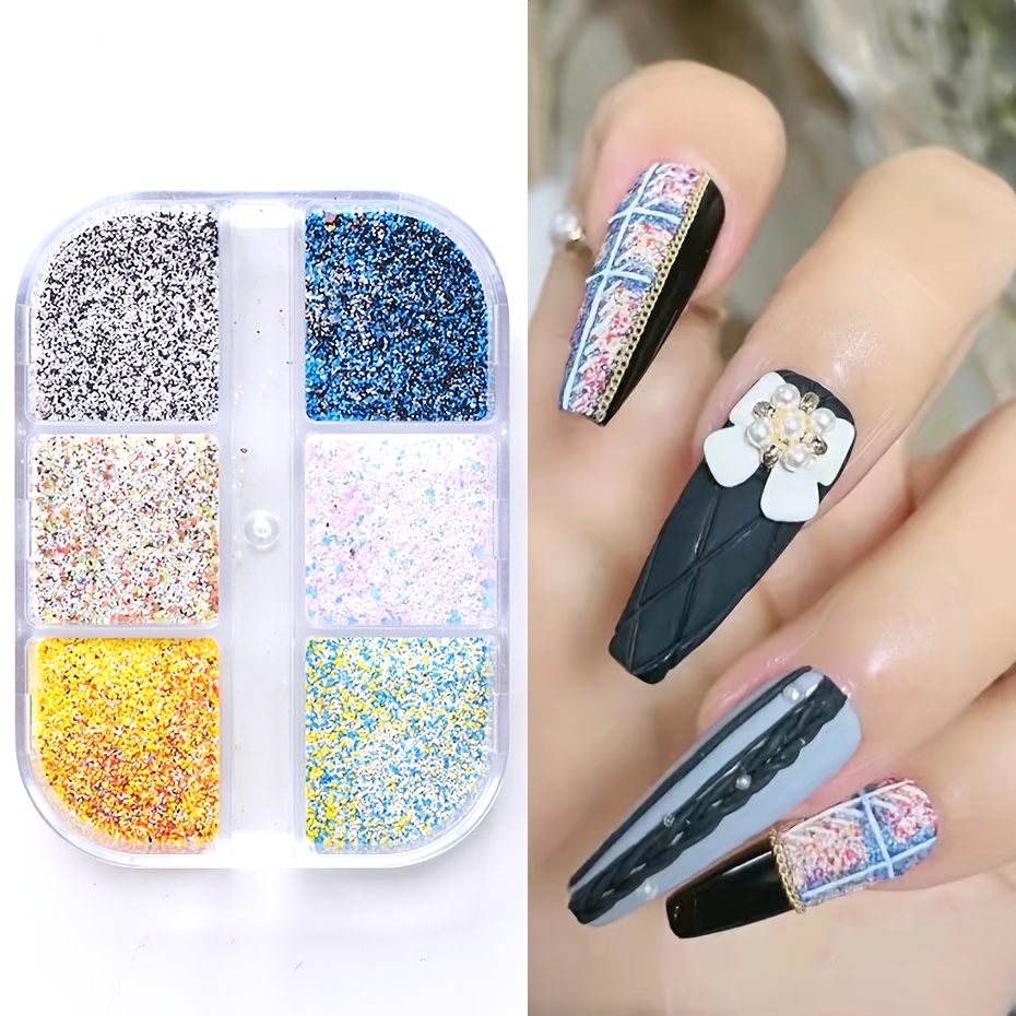 Opal Crystal Iridescent Nail Powder Ice Edelweiss Glitter Flakes