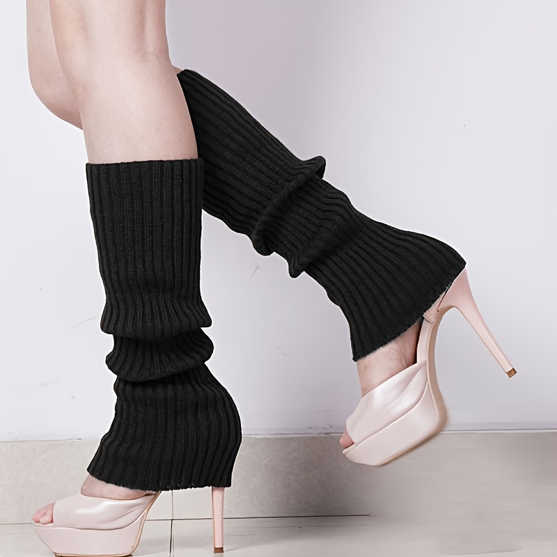 Women's Solid Color Thermal Leg Warmers Socks - Temu Canada