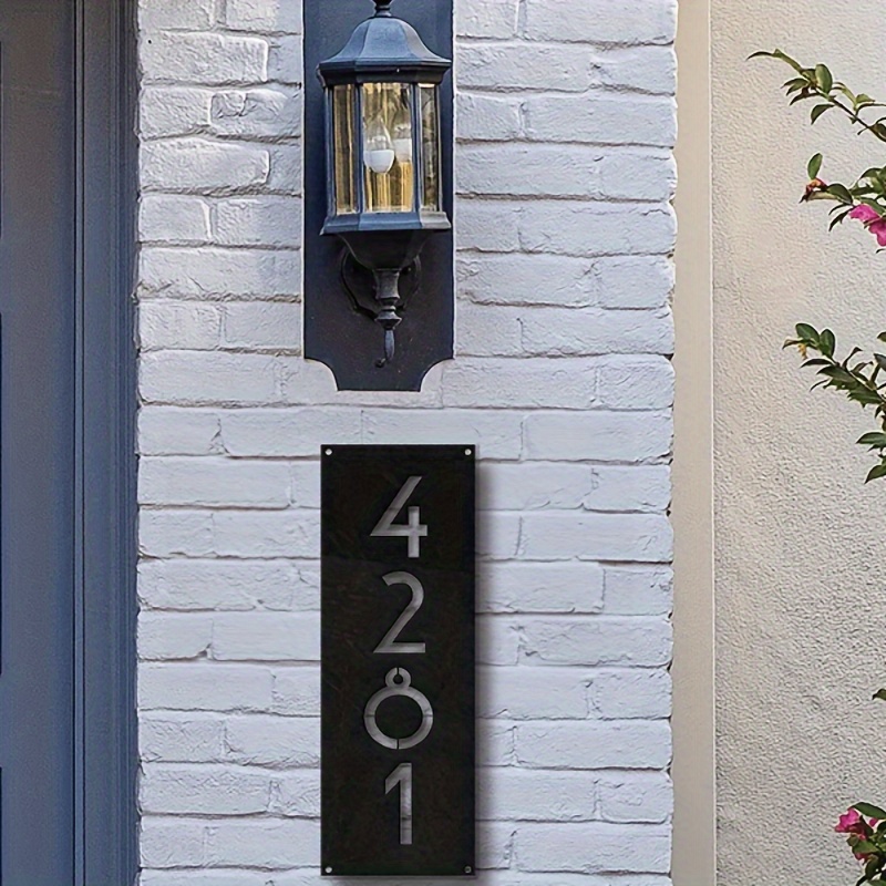 

Customizable Metal Address Sign - Personalized House Number Plaque & Entryway , Outdoor & Home Decor