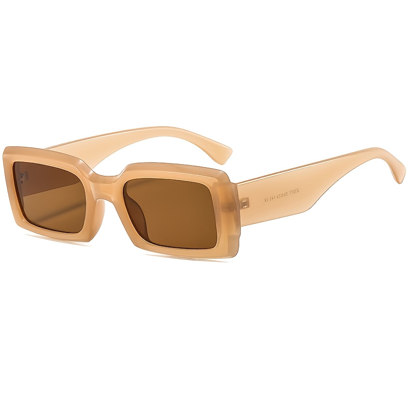 Rectangular Sunglasses Vintage Bohemian Style Small Frame Shades Sunglasses