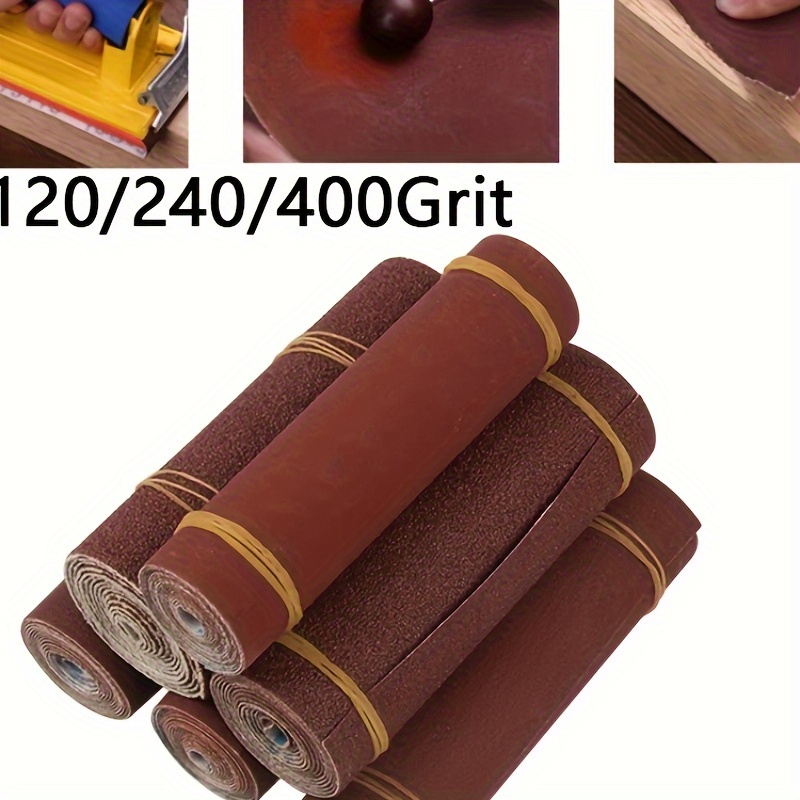 Dura-Gold Schleifpapier Körnung 320 – 1/2 Blatt Größe, Klettrücken, 16 Stück, Für Holz, Metall & Lacke