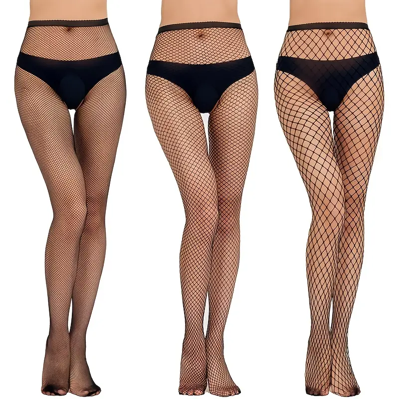 Women's Sexy Black Fishnet Tights High Waist Mesh Pantyhose - Temu