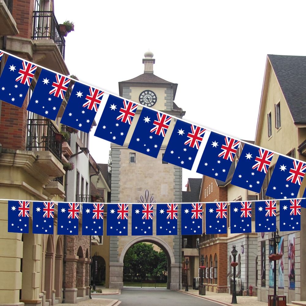 20pcs/25pcs/30pcs, Australia String Flag 14x21cm/5.5x8.2in, AUS AU  Australia Australian Flag Indoor Outdoor Decoration