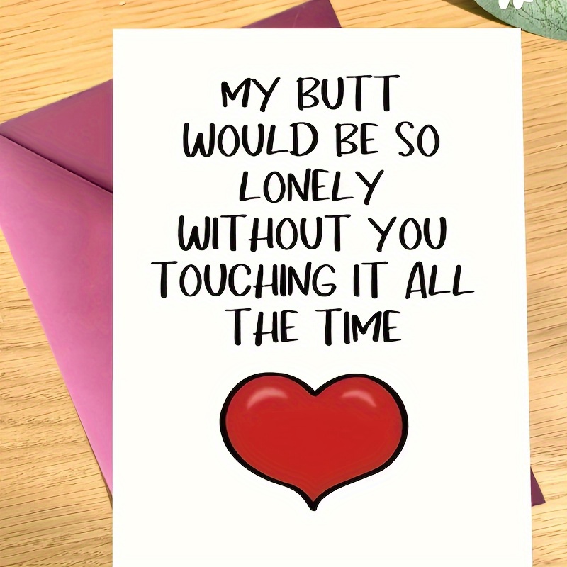 

1pc Humorous Greeting Red For Anyone - 'my Butt So ' For