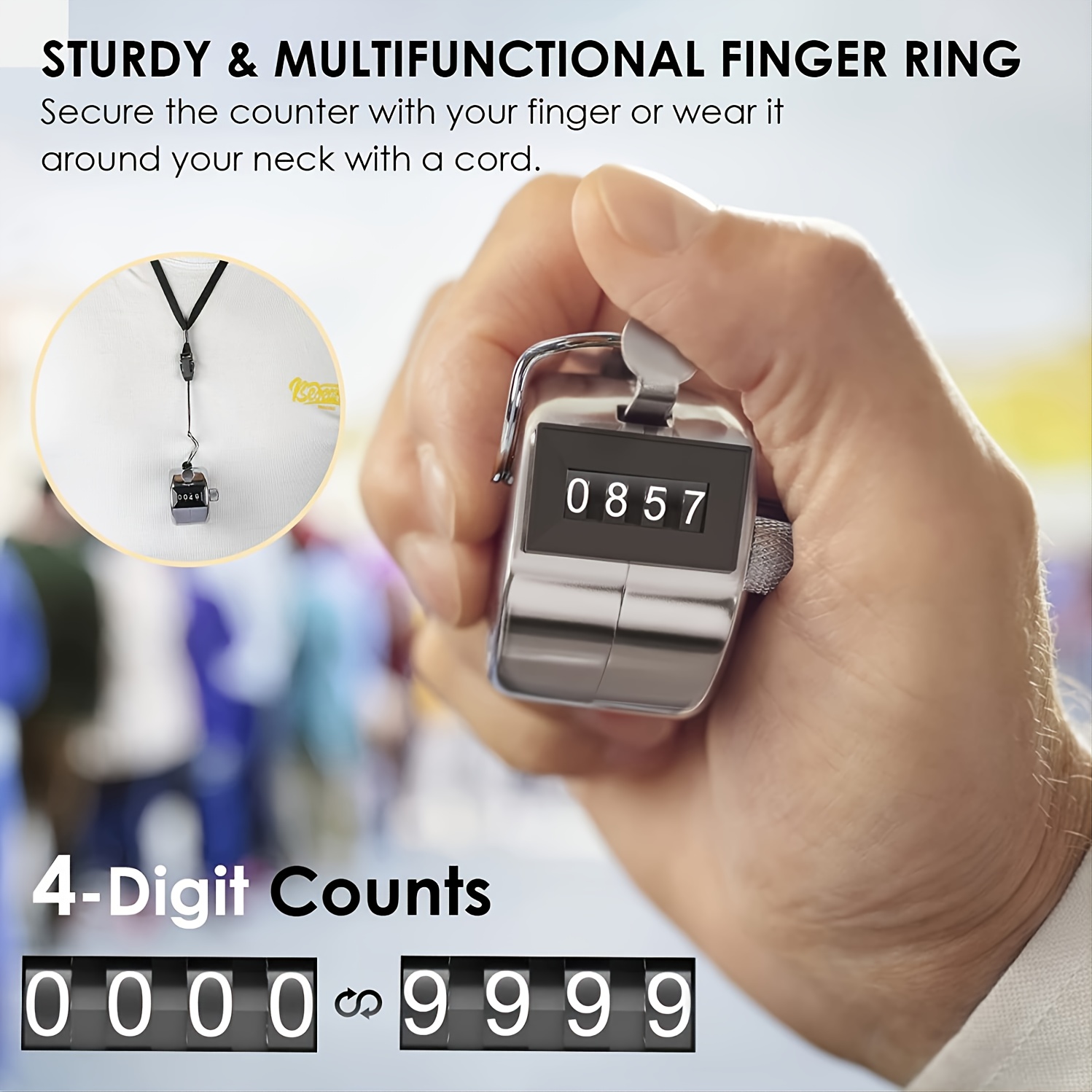 Hand-Held Mechanical Clicker Tally Counter, for Keeping Track of Inven –  GizModern
