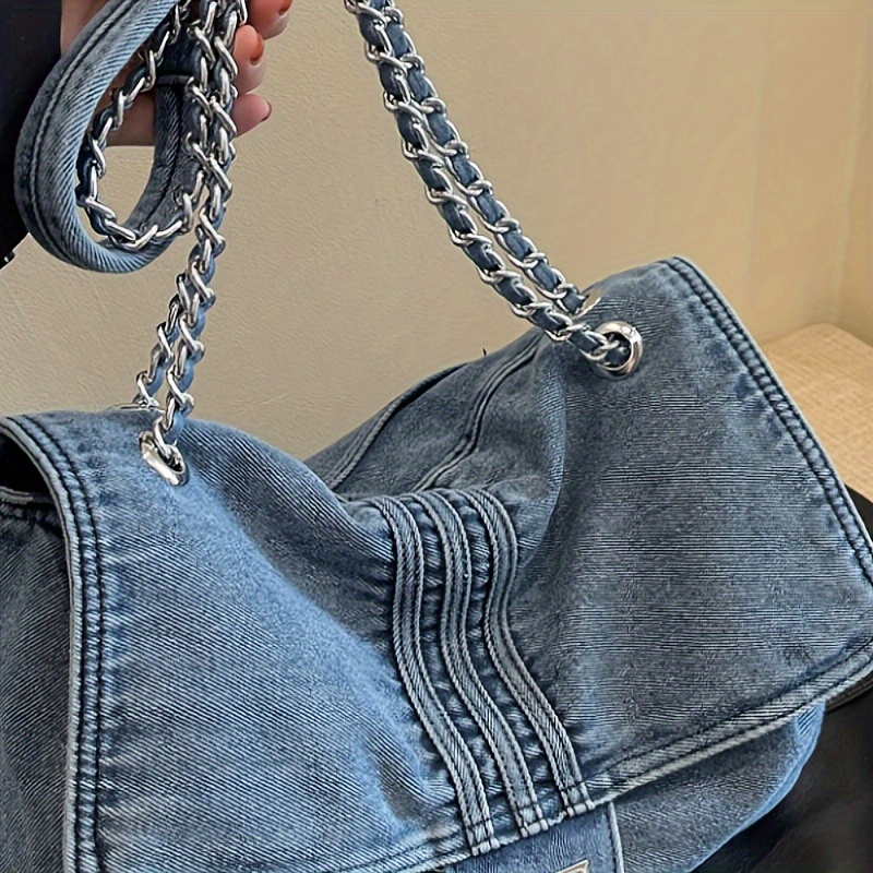 

Fashion Denim Handbag Shoulder Bag Large Capacity Retro Messenger Bag Bag For Men And Women