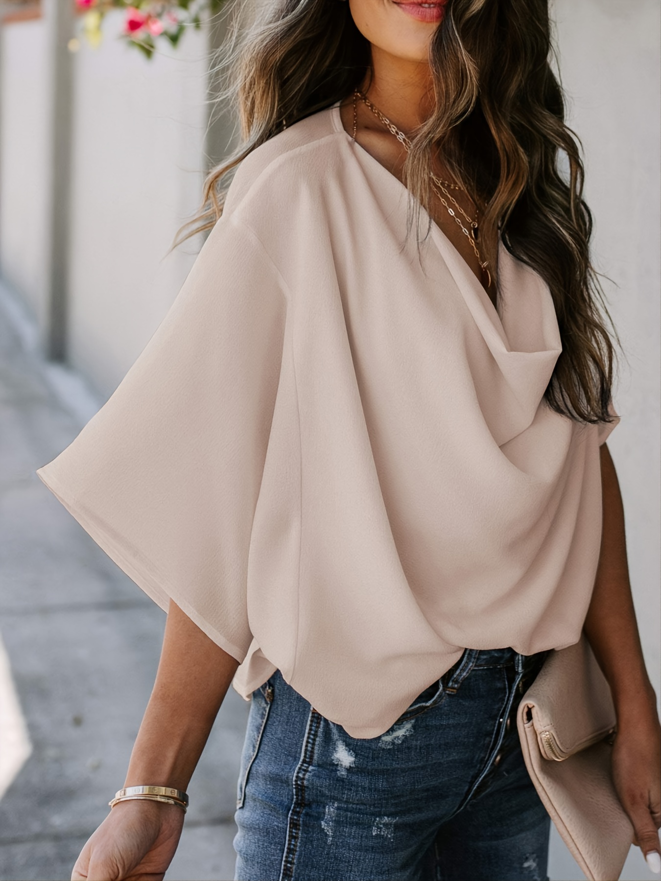 v neck chiffon top