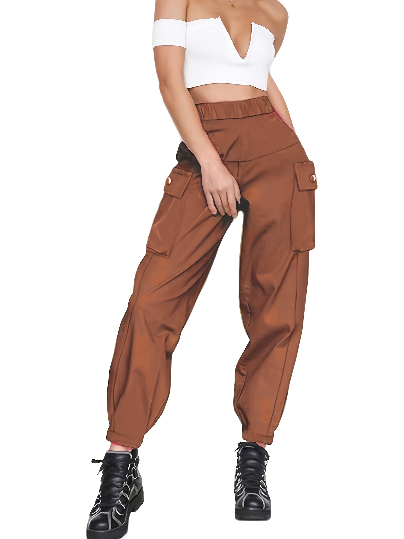 Pantalones Cargo Y2k para mujer, ropa de calle americana, ropa de