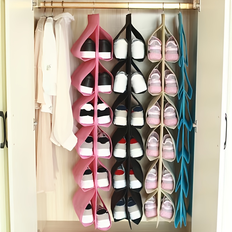 Hanging Closet Organizers And Storage Hanging Shoe Organizer - Temu