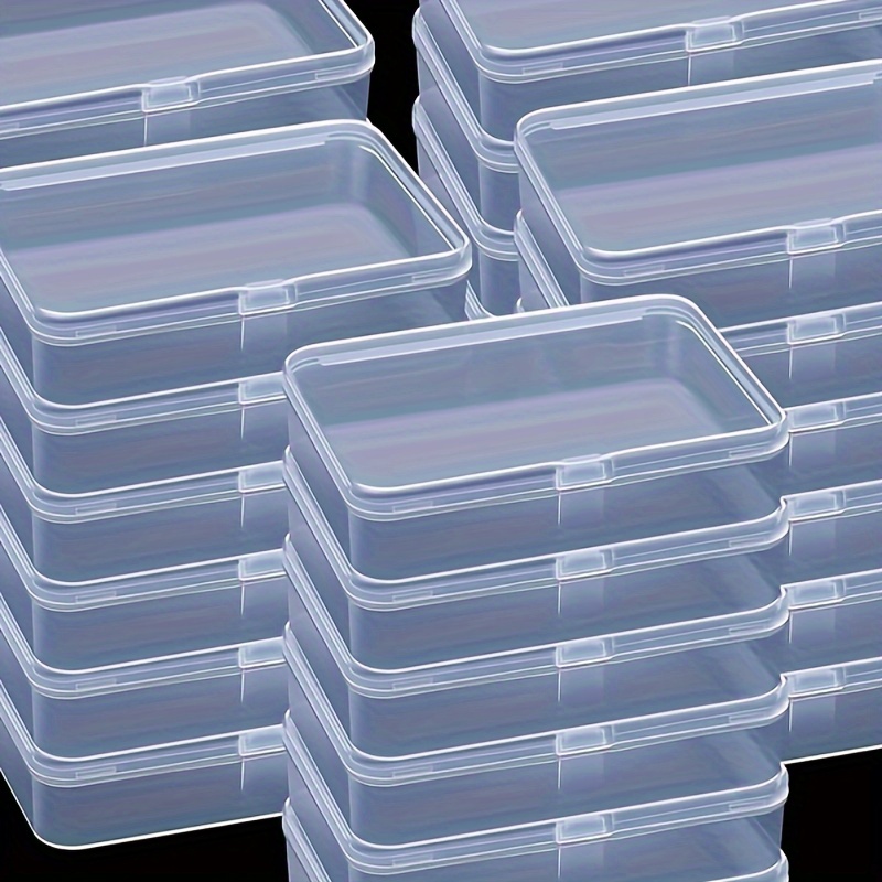 

10pcs Clear Plastic Storage Box With Lid - Mini Rectangular Container For Small Items, Beads, Game Pieces, Business Cards, Crafts Accessories - Durable Pp Material - Transparent Organizer Set
