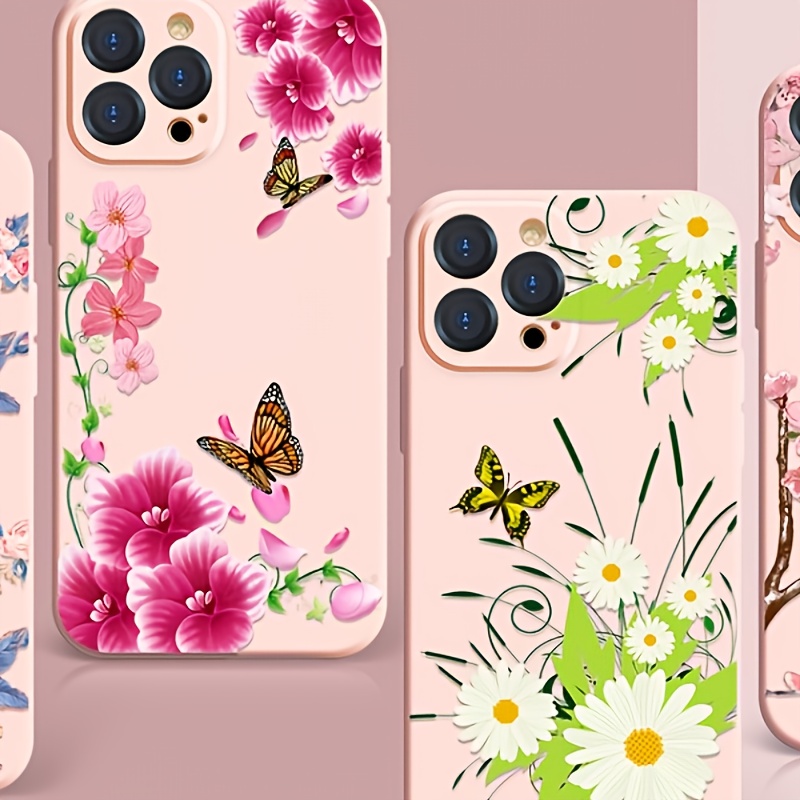 Funda Teléfono Estampado Hierbas Flores Cuerda Colgante - Temu Chile