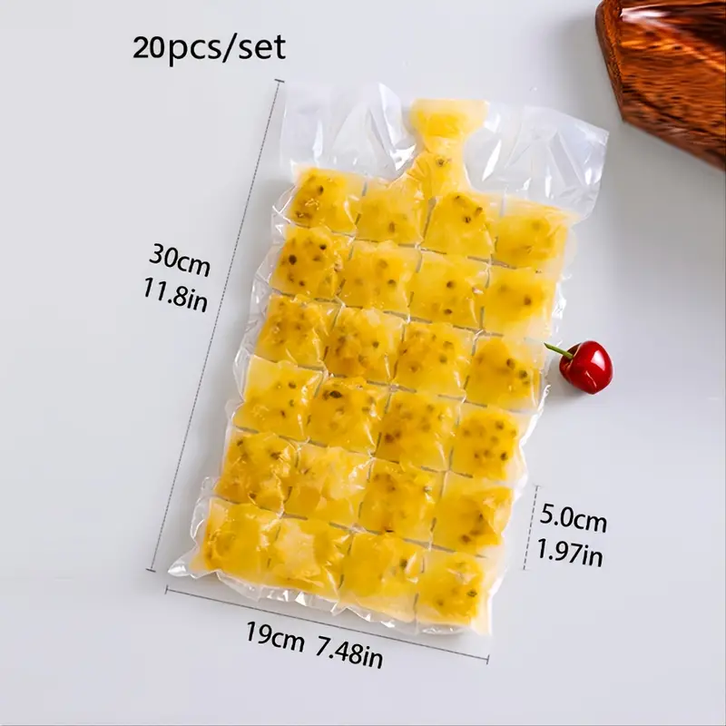  Disposable Ice Cube Bags,Stackable Easy Release Ice Cube Mold  Trays, Self-Seal Freezing Maker,Cold Ice Pack Cooler Bag for Cocktail Food  Wine,2400 Ice Cubes, 100 Bags: Home & Kitchen