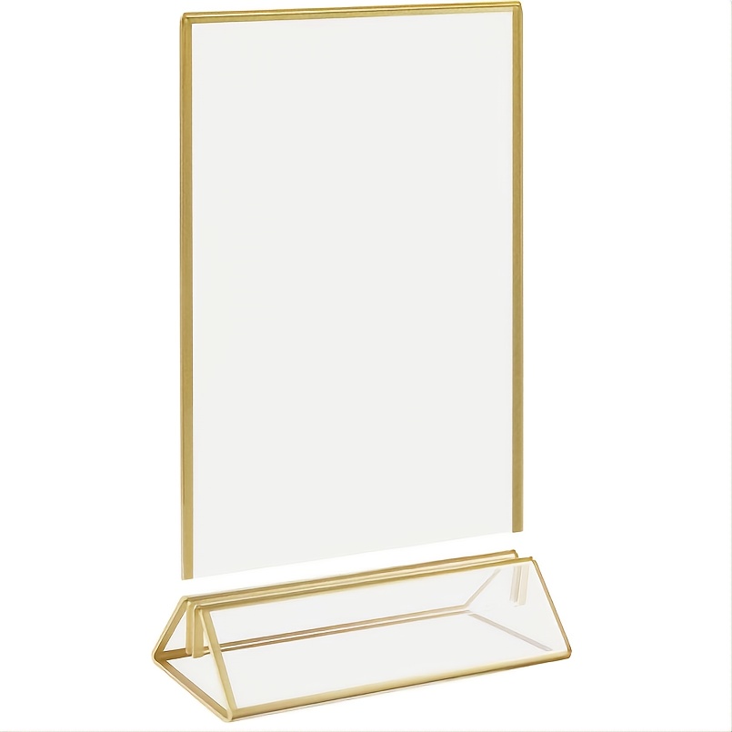 Golden Detachable Golden edged Sign Holders /5x7acrylic - Temu