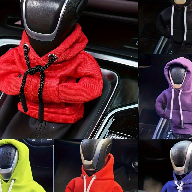 

Stylish Mini Hoodie Car Gear Shift Cover - Polyester, Fashionable Auto Interior Accessory, Car Decor, Dustproof