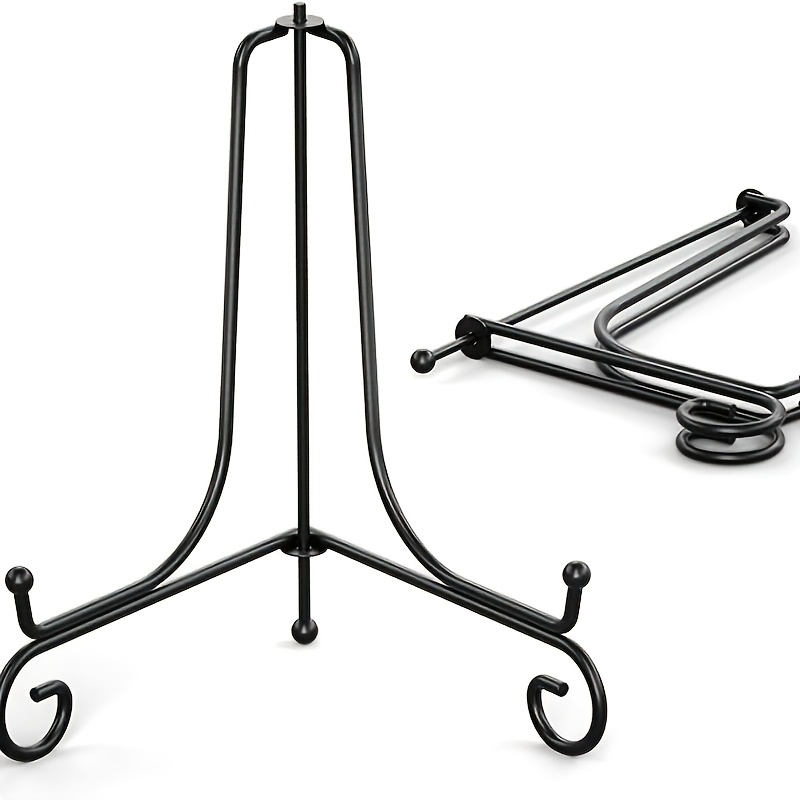 2pcs Plate Stands For Display Twisted Iron Golden Book Stand