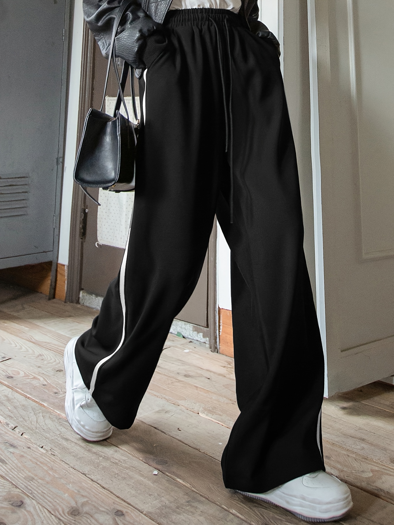Women's Casual Loose Sports Pants Drawstring Comfortable - Temu Canada