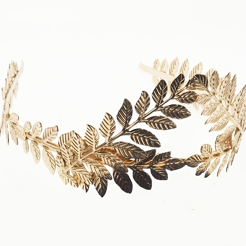 Baroque Leaves Decor Tiara Crown Headband Bridal Hair Accessories