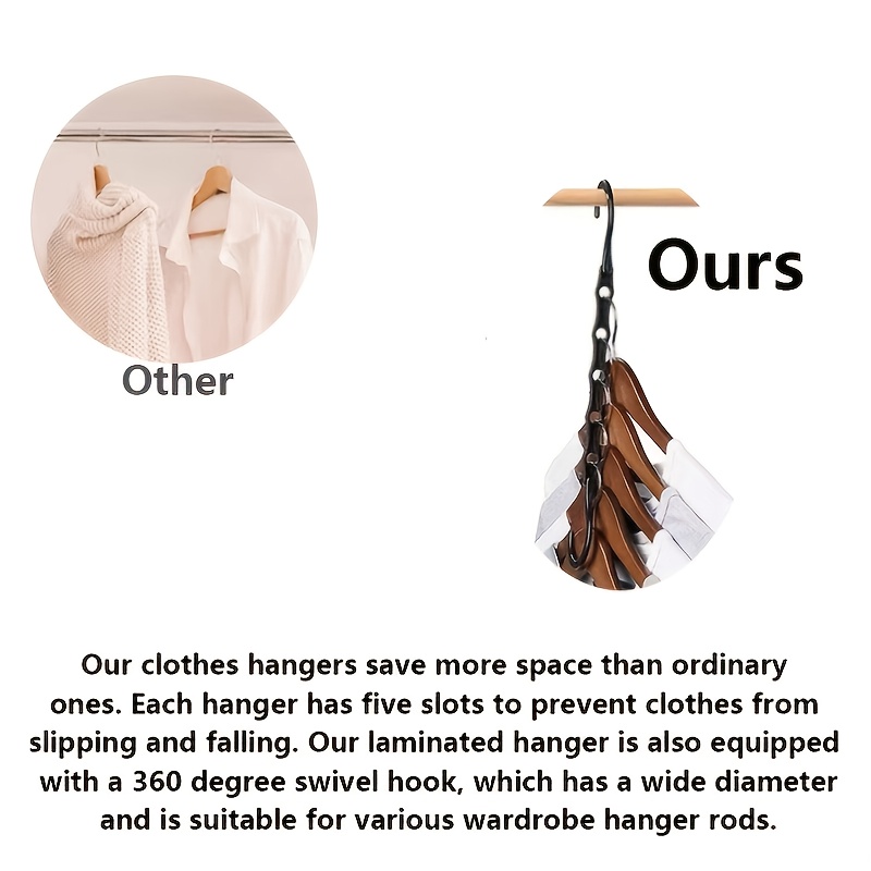 Black Magic Hangers Space Saving Clothes Hangers Organizer Pack of 10