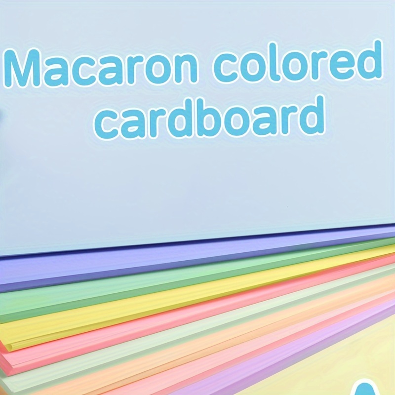 

20/50sheets A4 Macaron Colored Cardboard, Thickened 200gsm Art Specific Drawing Cardboard, Diy Hand Graffiti Paper For Wall Background Decoration