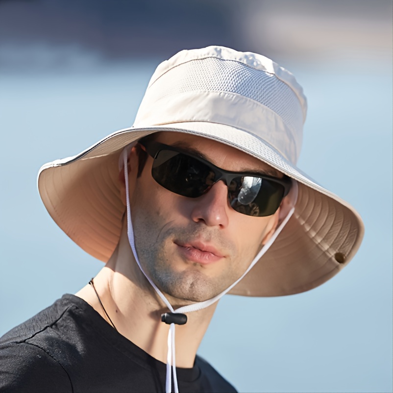 unisex Men/Women's Fisherman Hat Sun Hat Safari Hat Bucket Hat, Fishing Hat Beach Wide Brim Mesh Breathable for Hiking Camping Outdoor,Temu