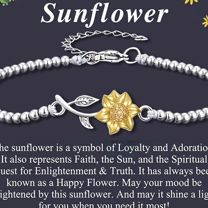 

Sunflower Bracelet: A Symbol Of Loyalty And , Perfect For Festive Occasions