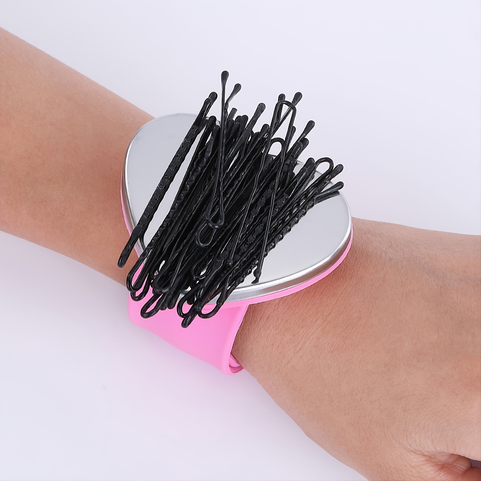 Magnetic Silicone Wrist Strap Bracelet to Hold Metal Bobby Pins and Clips  in Easy Reach 