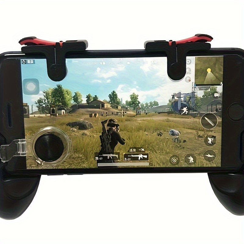 

Mobile Game Controller Set With 4 Pcs Touch Screen Thumb Sleeves And L1r1 Trigger Buttons For Smartphone Shooting Games - Wireless Gaming Accessory