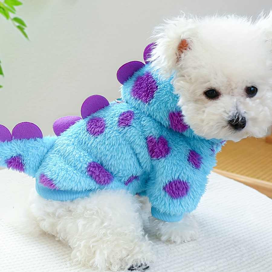 

Cute Dinosaur Shaped Pet Hoodie For Spring Autumn And Winter, Thickened Warm Dog Jumpsuit Jacket For Transmission