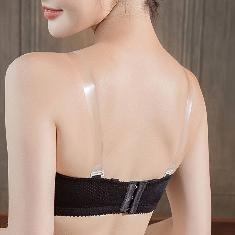 Women's Bra Invisible Transparent Shoulder Straps #3 Pairs Of Transparent  Straps + 2 Pairs Of Heart Straps,Lingerie Accessories