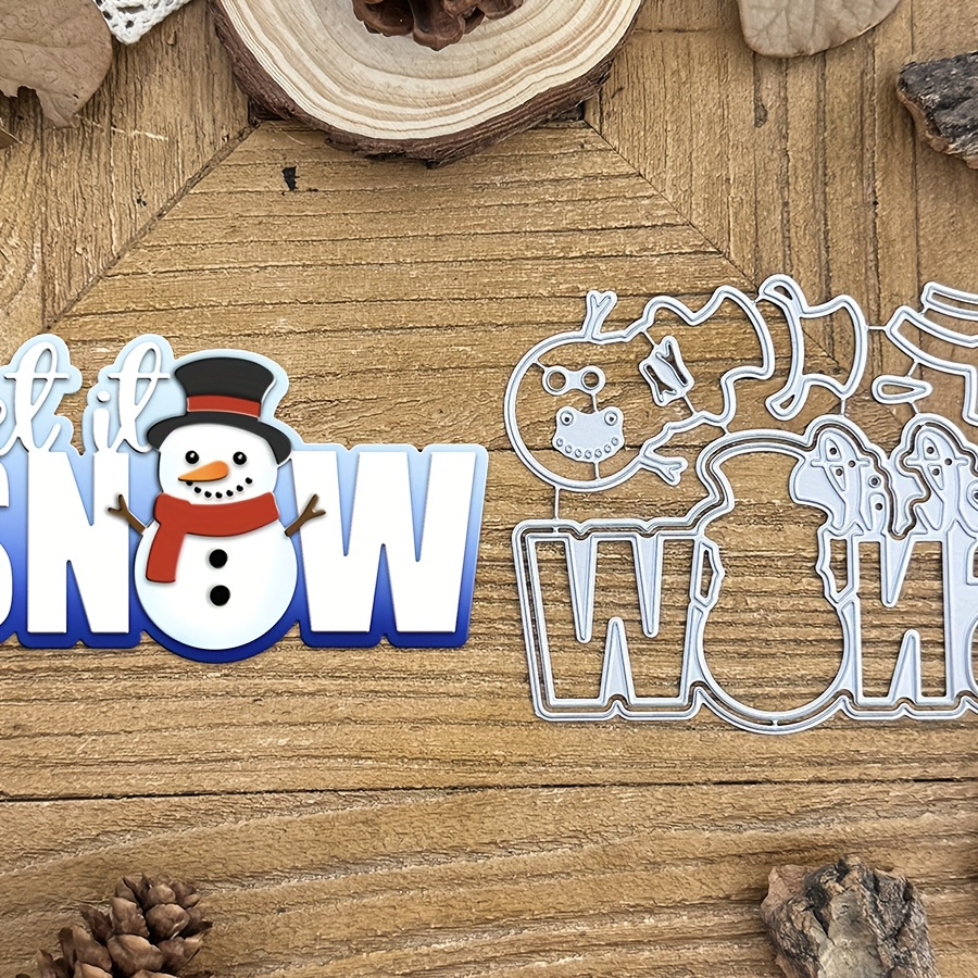 

Snowman Metal Cutting Dies - Diy Scrapbooking & Card Making Stencils For Decorative Embossing