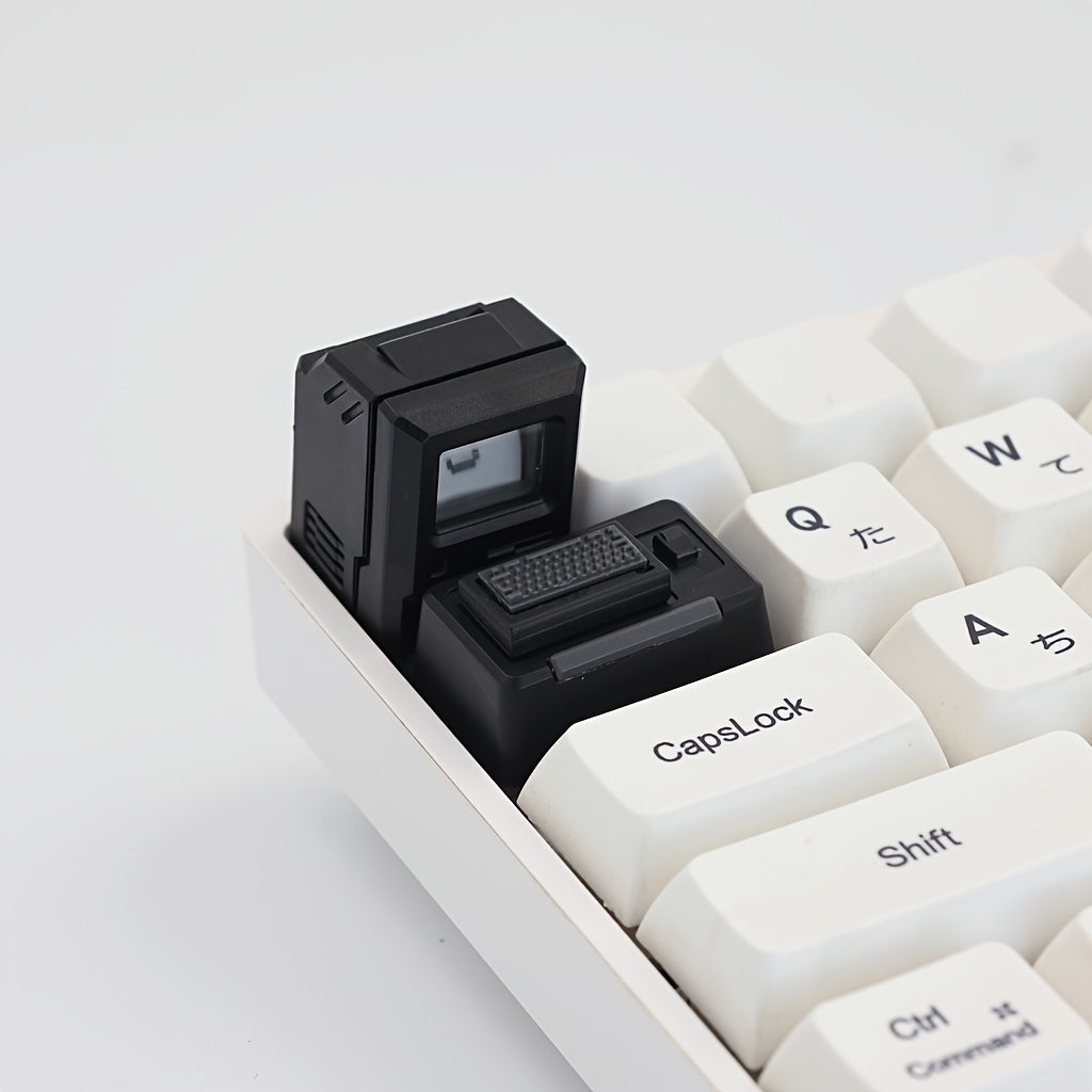 Cute Retro Mini Macintosh Keycaps: Creative Personality Face Changeable For Mechanical Keyboard Light Transmission Keycap