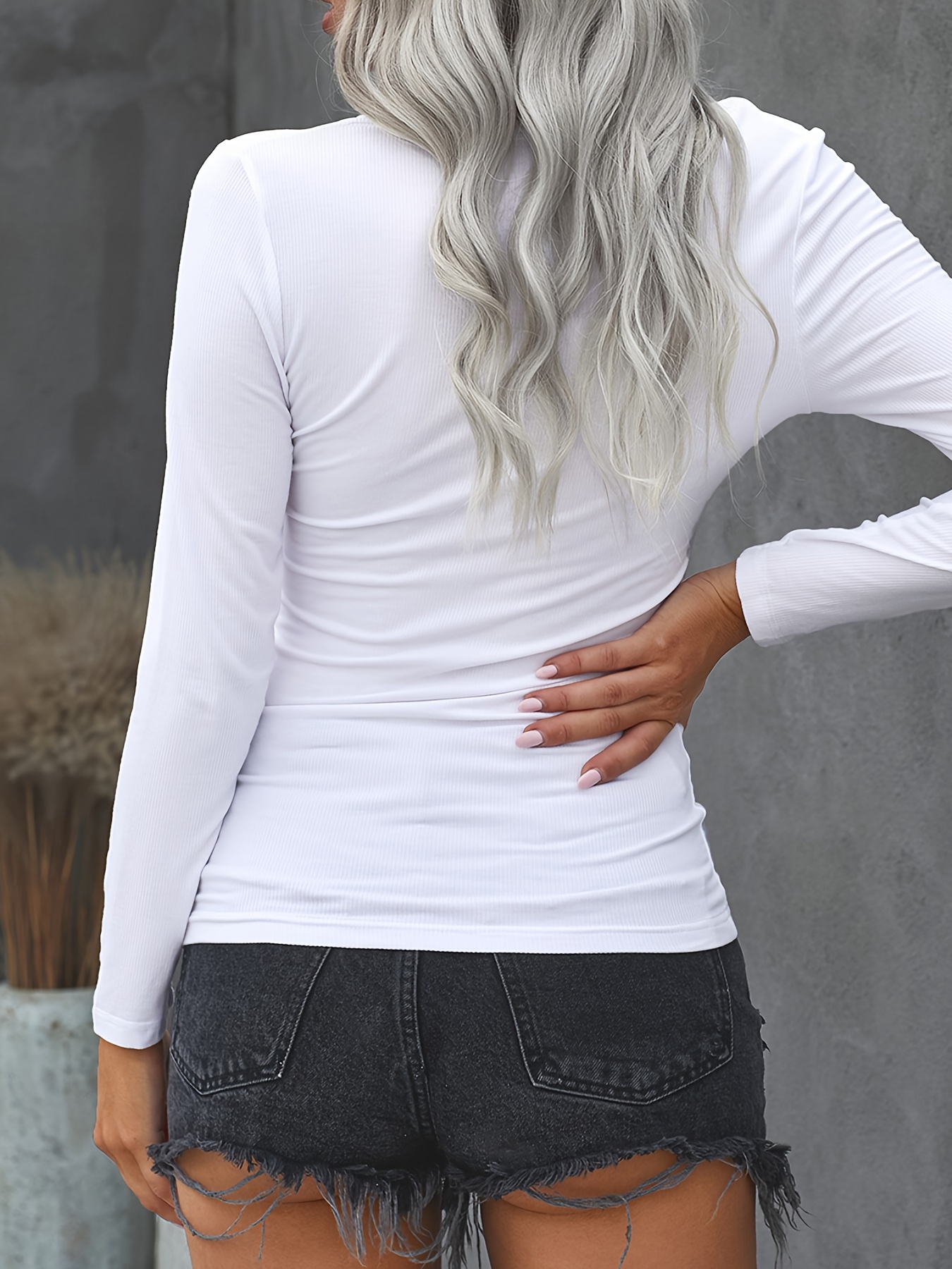 Sexy Scoop Neck Bodycon Sweater, Casual Solid Long Sleeve Loose Fall Winter  Knit Sweater, Women's Clothing