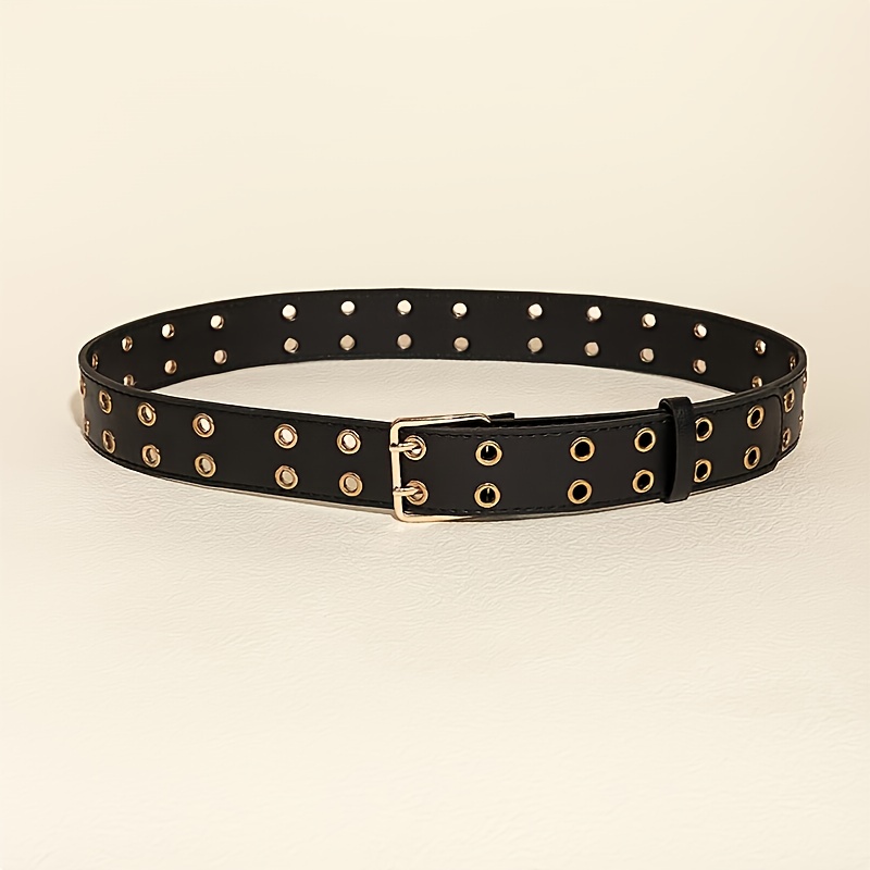 Chunky Metal Leather Belt