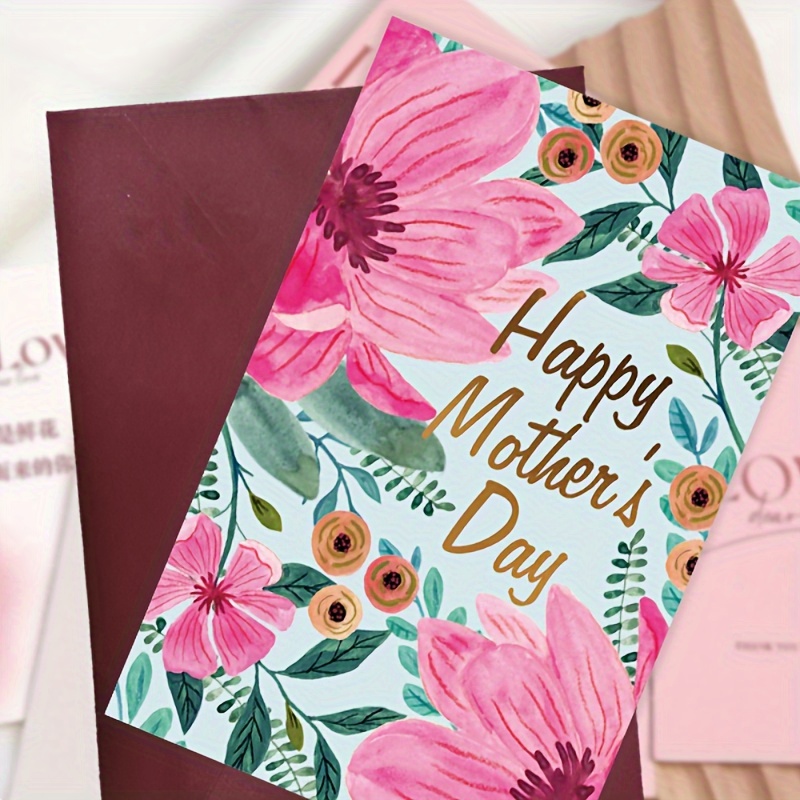 

1pc Mother's Day Greeting Card. In The Picture. The Wreath Is Composed Of , Green Leaves, And , Woven Into A . Suitable For Giving To Mother Eid Al-adha Mubarak