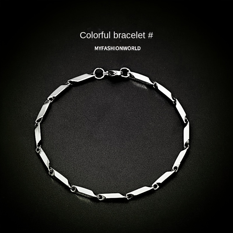 Men's Titanium Steel Rainbow Bracelet, Unisex