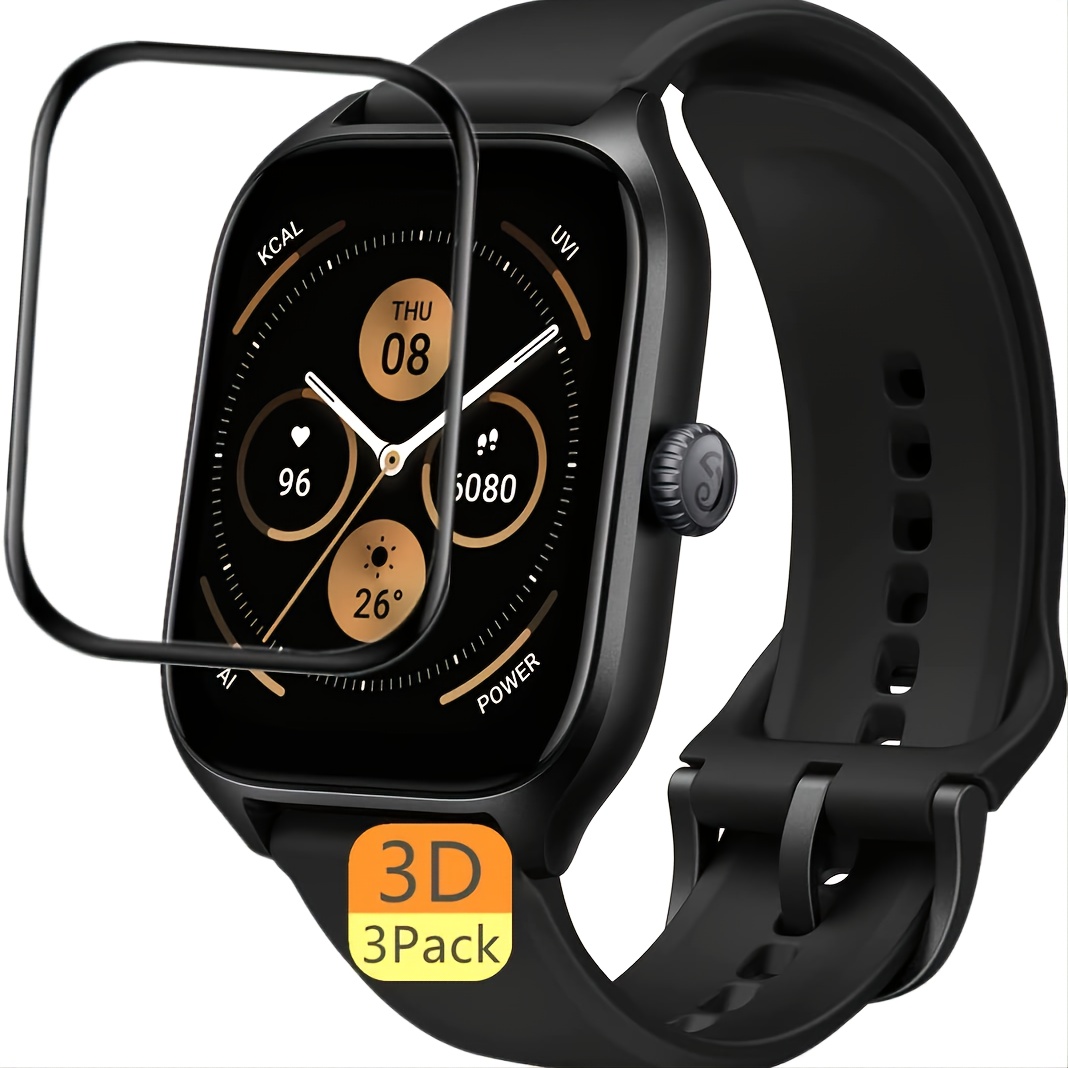 Screen Protector for Amazfit GTS 4Mini Curved Full Coverage Anti-scratch  Soft Screen Protective Film for