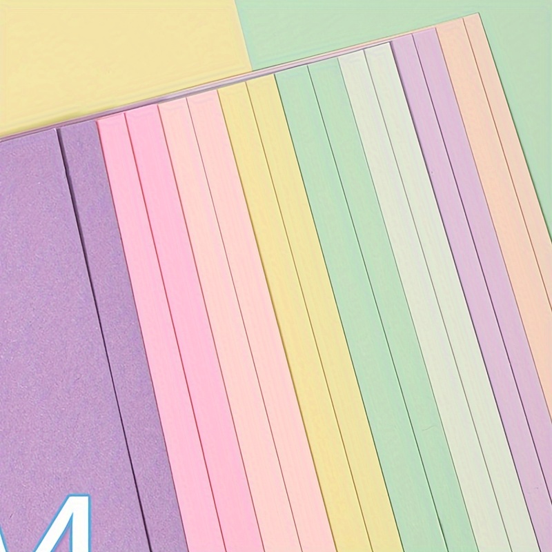 

A4 Macaron-inspired Cardstock, Sheets - Assorted Pastel Colors, Double-sided For Diy Crafts, Origami, Scrapbooking & School Projects (8.26x11.69 Inches)